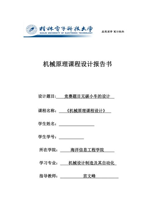 无碳小车实验报告.doc