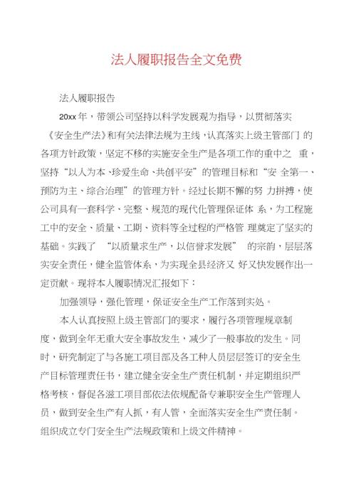 法人履职报告全文免费.doc