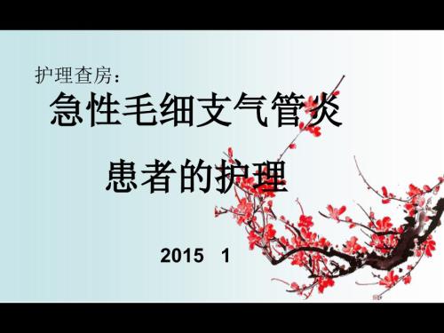 急性毛细支气管炎的护理查房.ppt
