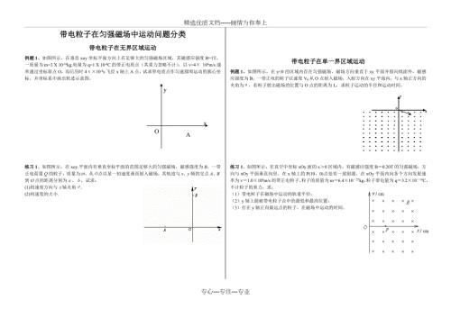 带电粒子在有界磁场中运动题型归类.doc