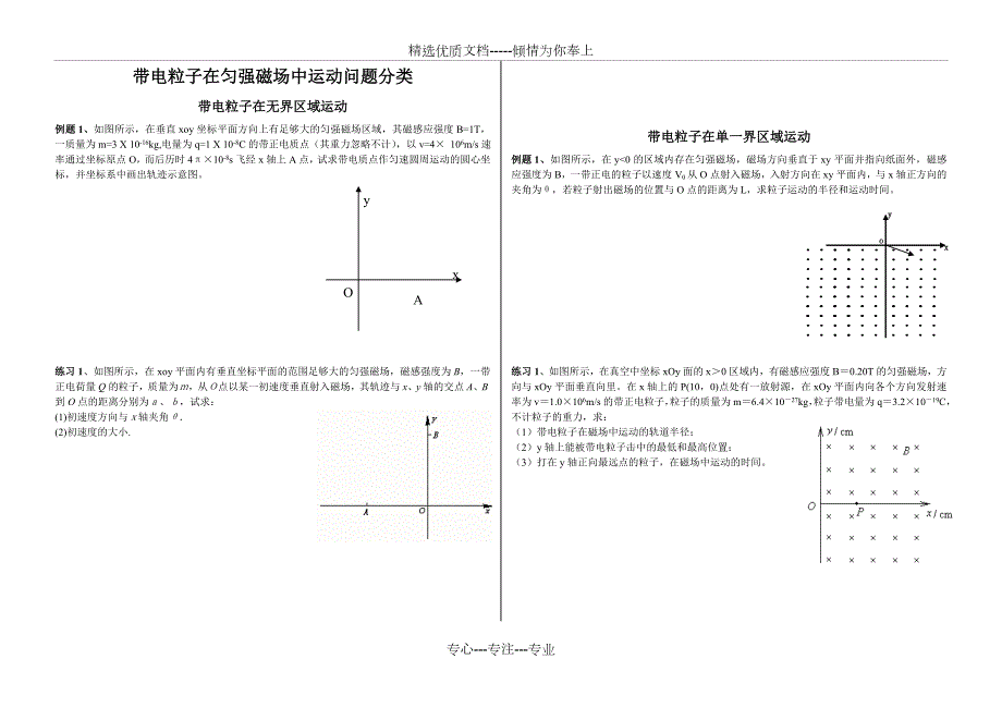 带电粒子在有界磁场中运动题型归类.doc_第1页