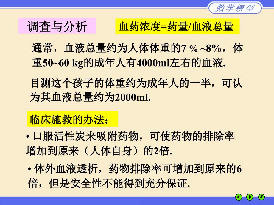 数学模型如何施救药物中毒.ppt_第3页