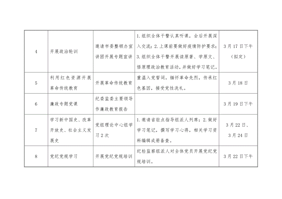 政法队伍教育整顿学习教育计划表.docx_第2页