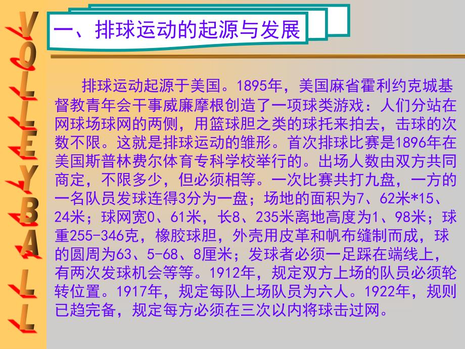 排球运动的起源与发展.ppt_第3页