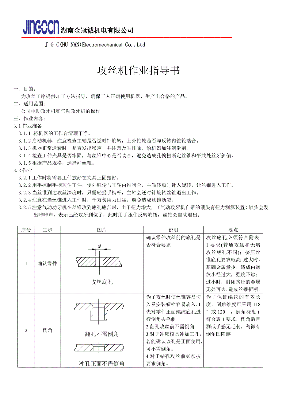 攻丝作业指导书.doc_第1页