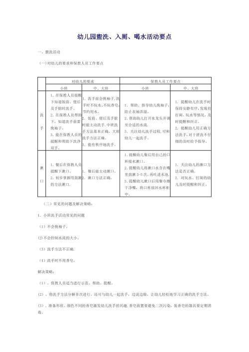 幼儿园盥洗入厕喝水活动要点.doc