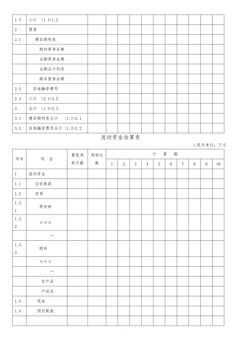 建设项目投资估算表格全汇总.doc_第3页