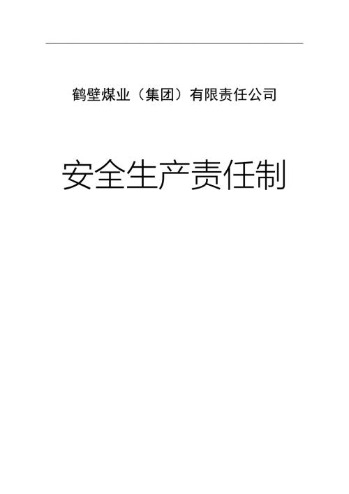 煤业集团有限责任公司安全生产责任制汇编.doc