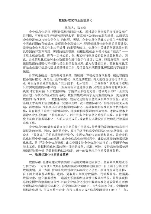 数据标准化与企业信息化.docx