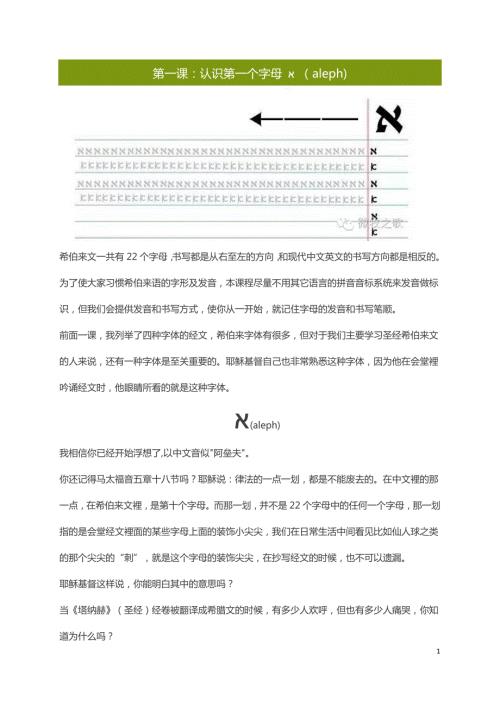 希伯来文的22个字母.docx