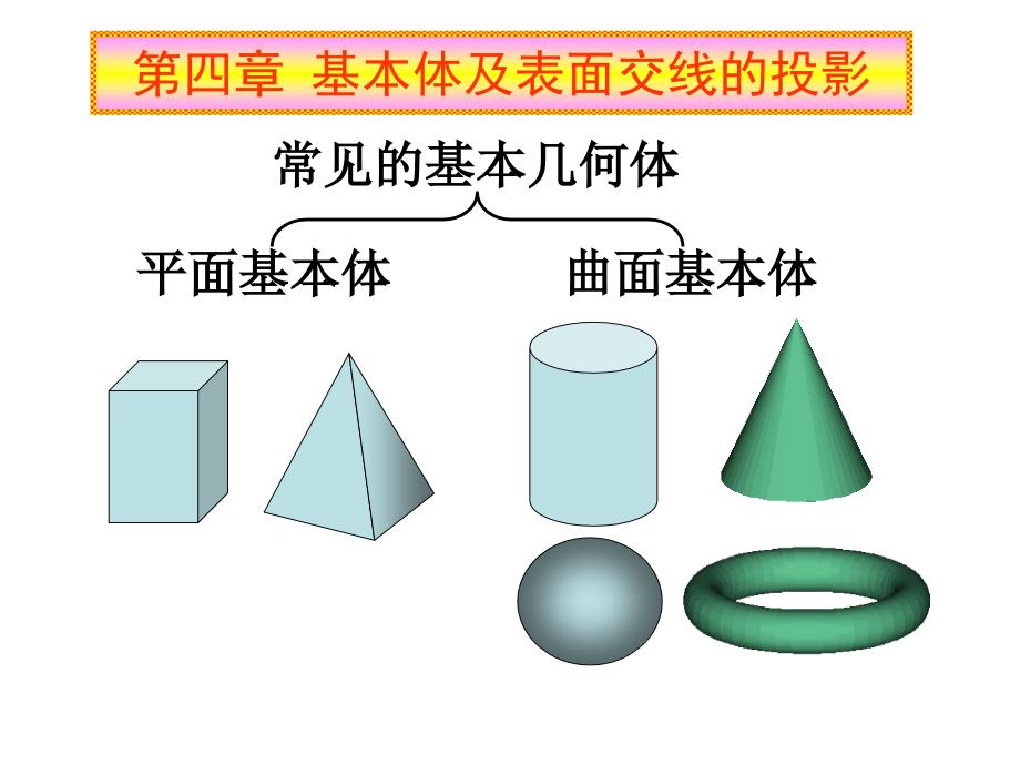 机械制图第四章基本体及表面交线的投影.ppt_第1页