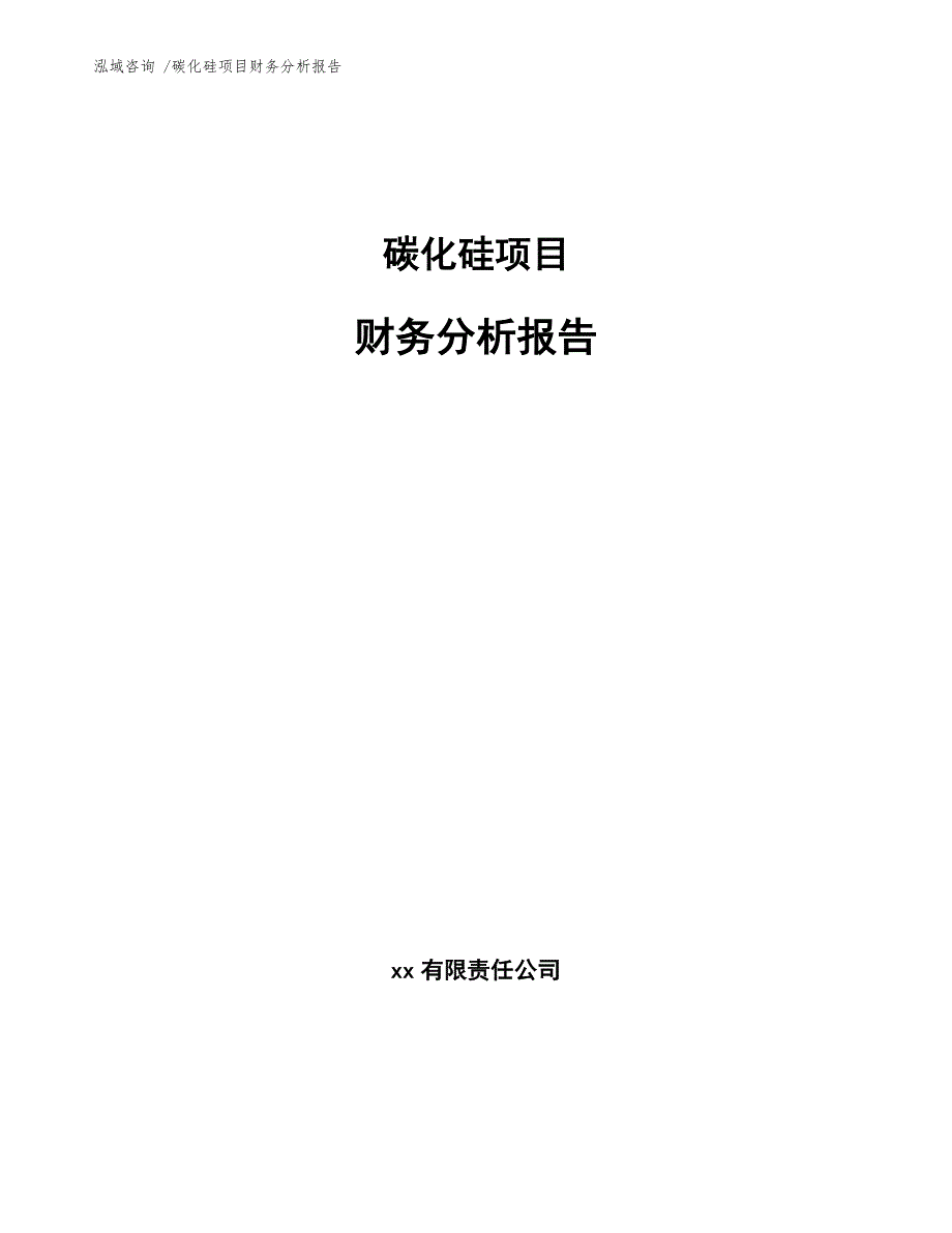 碳化硅项目财务分析报告参考范文.docx_第1页