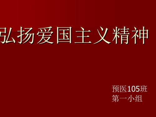 弘扬爱国主义精神PPT课件.ppt