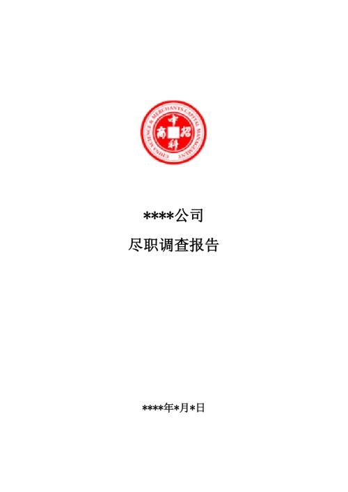 尽职调查报告模板完整版.doc