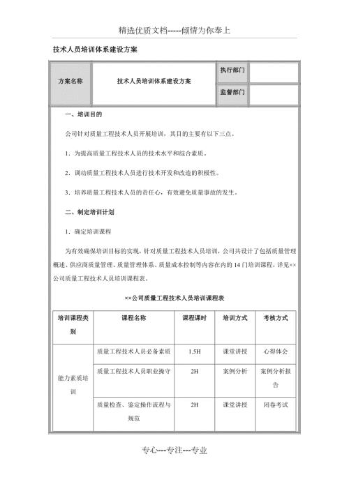 技术人员培训体系建设方案.docx