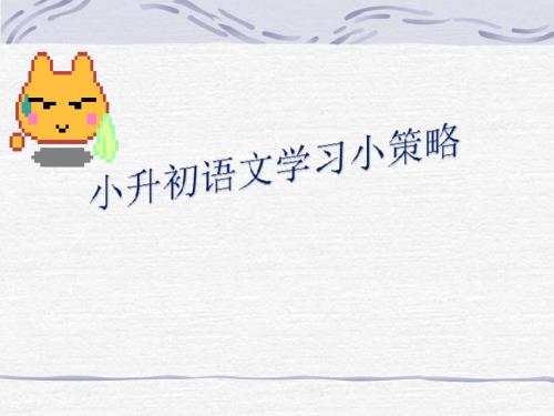 小升初语文讲座PPT课件.ppt
