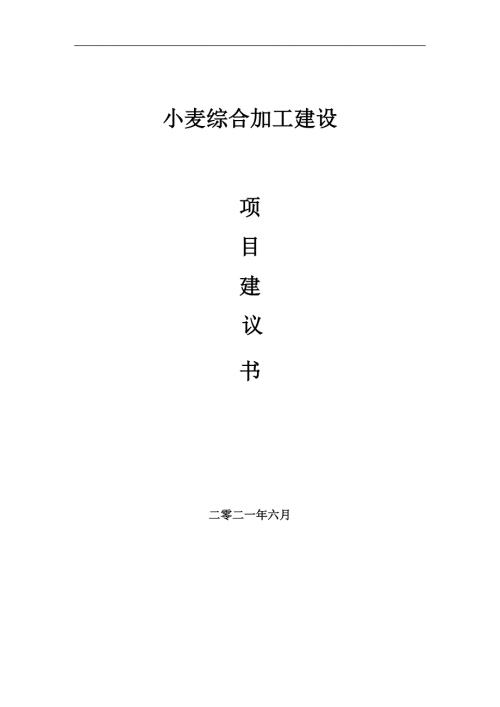 小麦综合加工项目建议书写作参考范本.doc