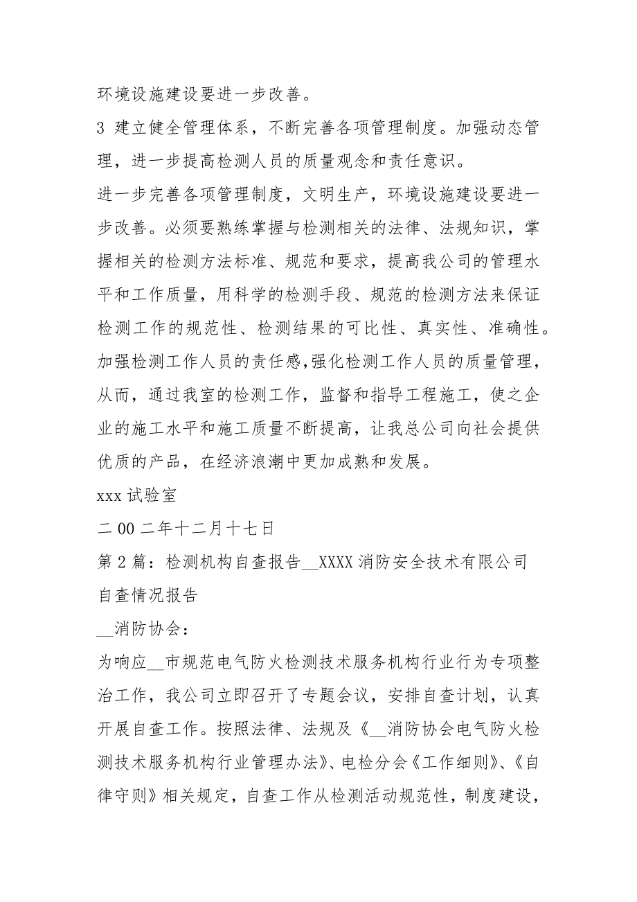 检测工作问题自查报告共8篇.docx_第3页