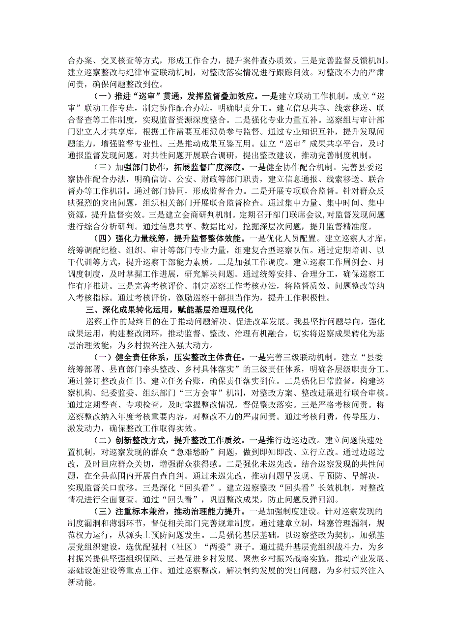 在全市村社巡察提质增效经验交流会上的汇报发言.docx_第2页