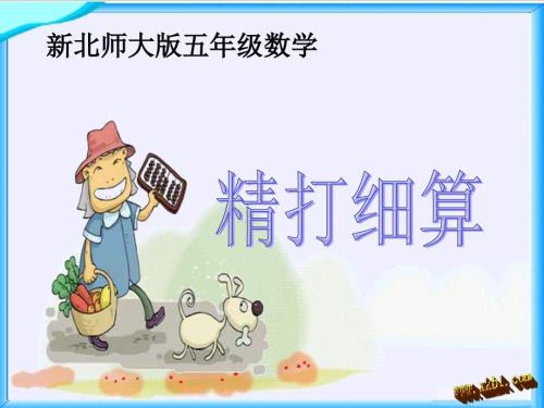 新北师大版五年级数学精打细算课件.ppt