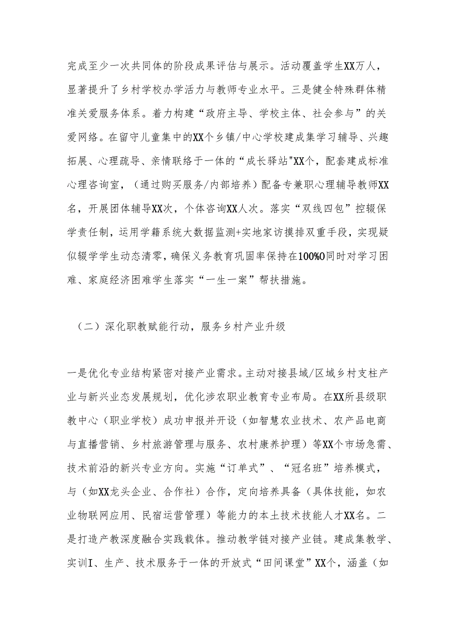 教育系统乡村振兴2025年上半年工作总结及下半年工作计划.docx_第2页