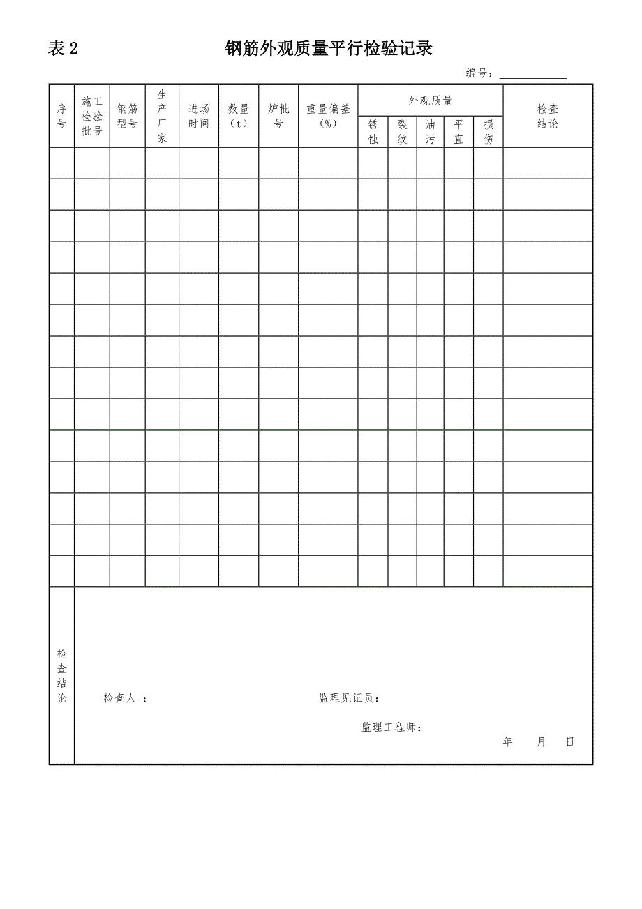 市政工程监理平行检验表格参考版.doc_第2页