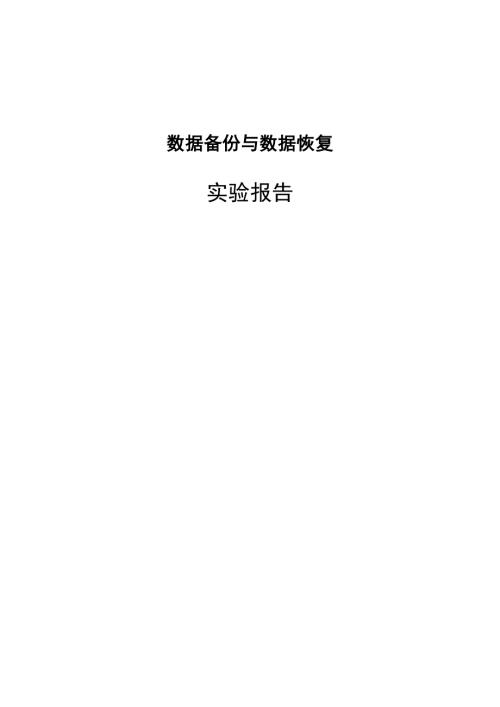 数据备份与数据恢复实验报告.doc