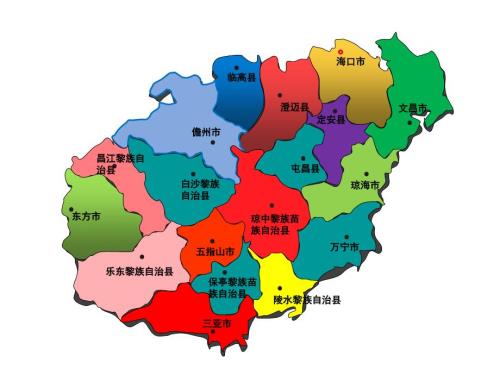 海南各市县地图可涂色.ppt