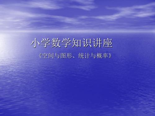 小学数学知识讲座.ppt