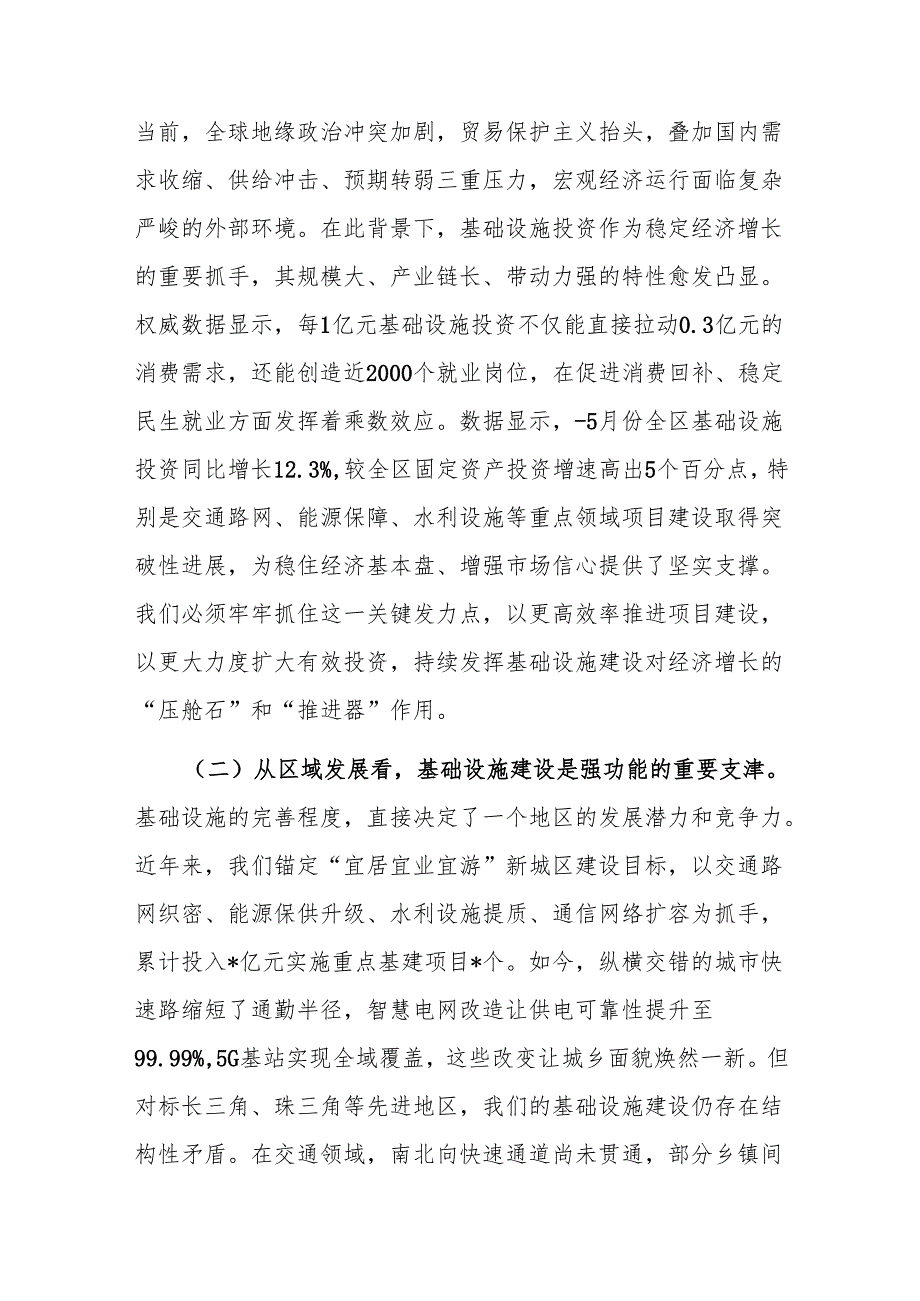 区长在全区基础设施建设项目调度会上的讲话.docx_第2页