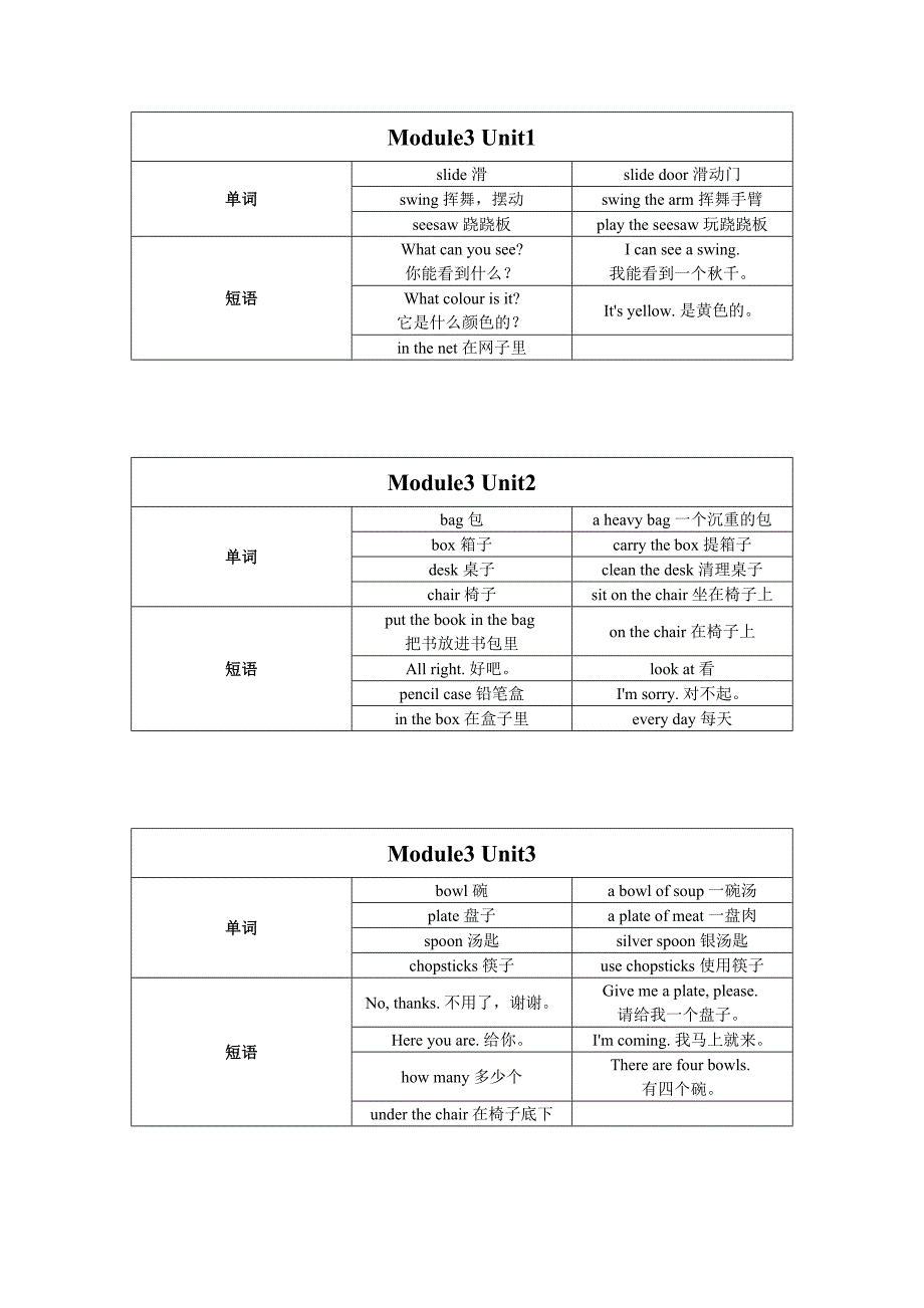 牛津上海版小学英语二年级上册单词短语表.doc_第3页