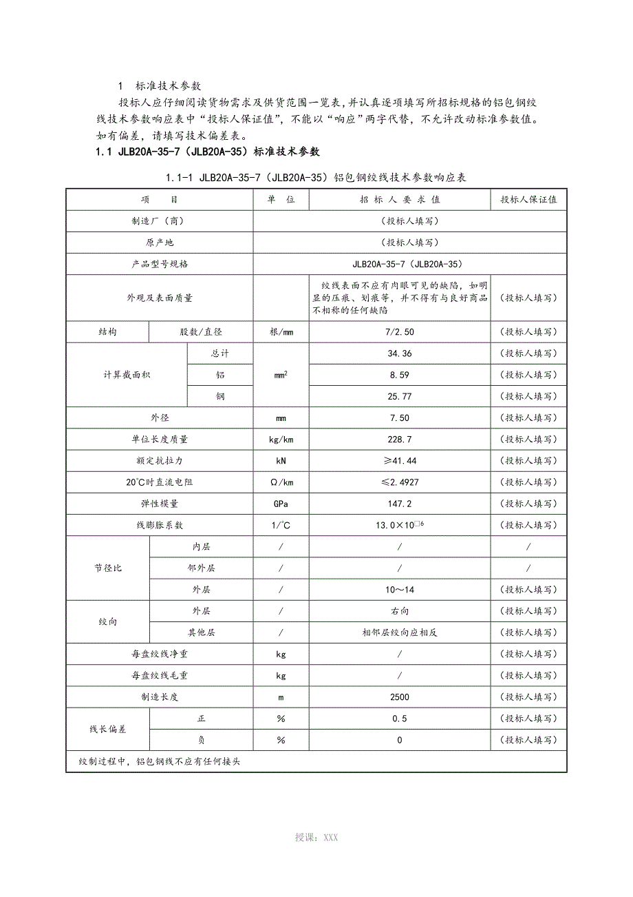 最全铝包钢绞线技术参数表.doc_第2页