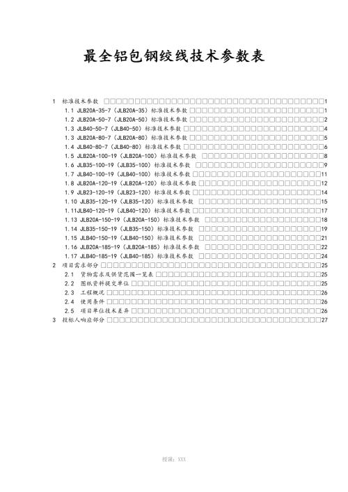 最全铝包钢绞线技术参数表.doc