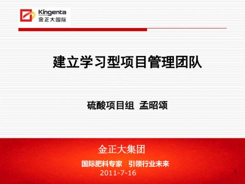 建立学习型项目管理团队.ppt