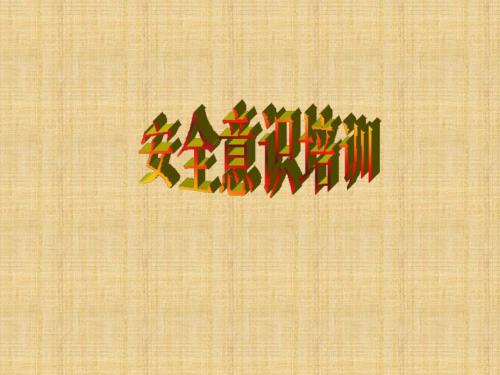 工厂车间安全生产培训资料.ppt