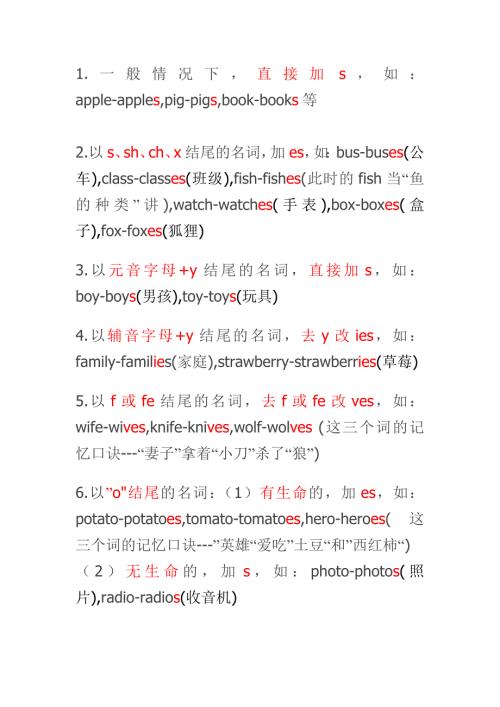 小学英语单数变复数规律.doc
