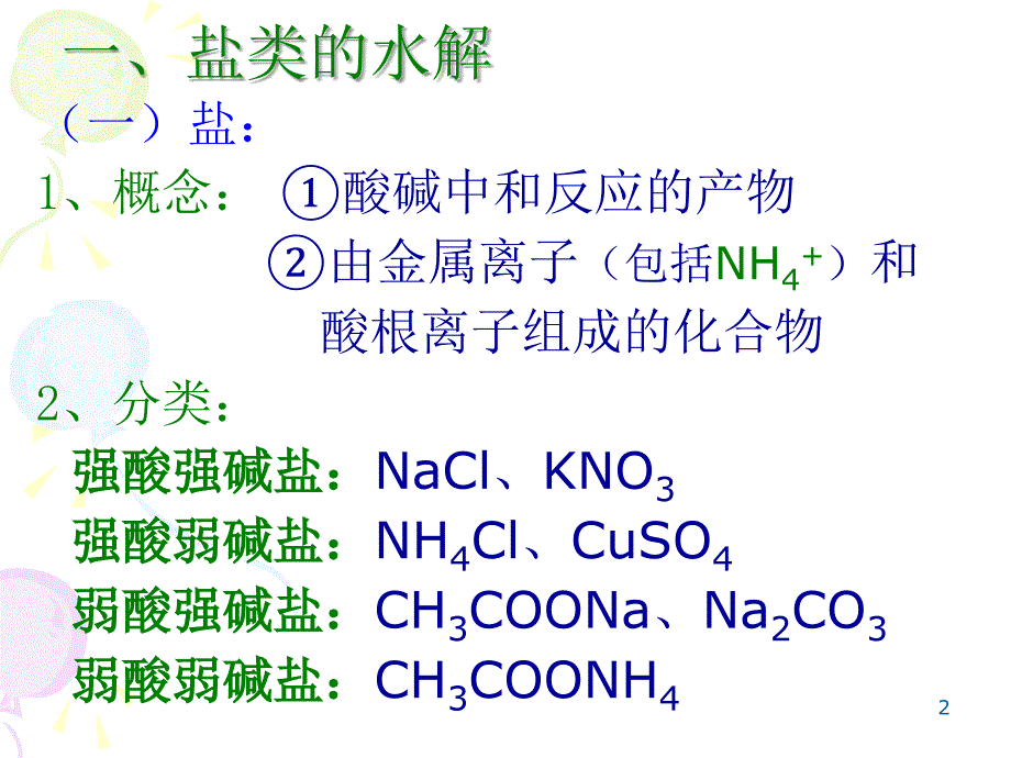 盐类的水解PPT优秀课件.ppt_第2页
