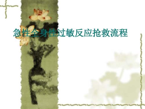 急性全身性过敏反应抢救流程.ppt