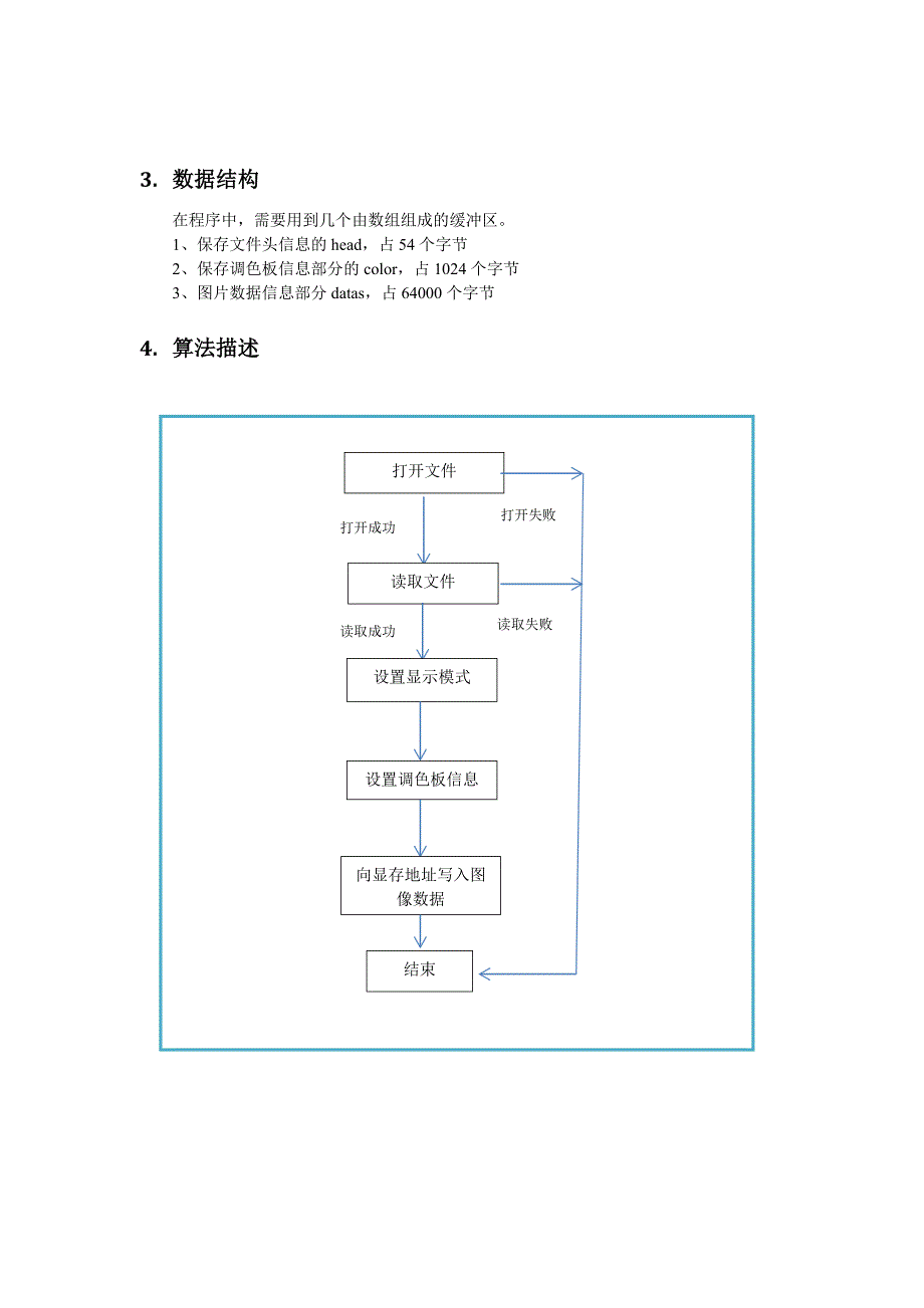 汇编语言显示bmp图像文件实验报告附源码.doc_第3页