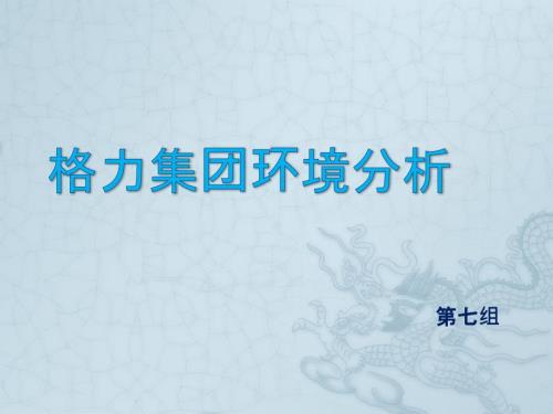 格力集团环境分析报告.ppt