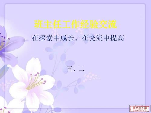 班主任工作经验交流PPT.pptx