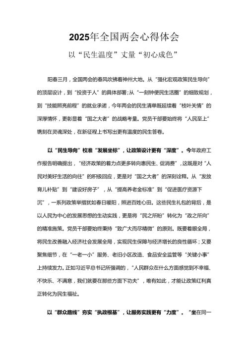 2025年两会心得体会六篇合集.docx