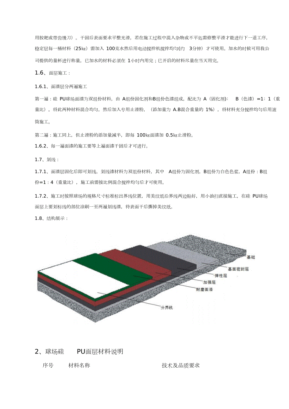 硅PU篮球场面层施工方案完整版.doc_第3页