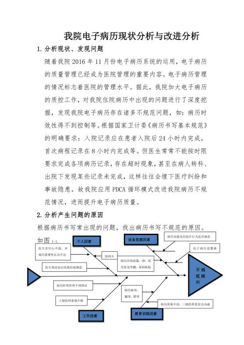病历分析PDCA.doc
