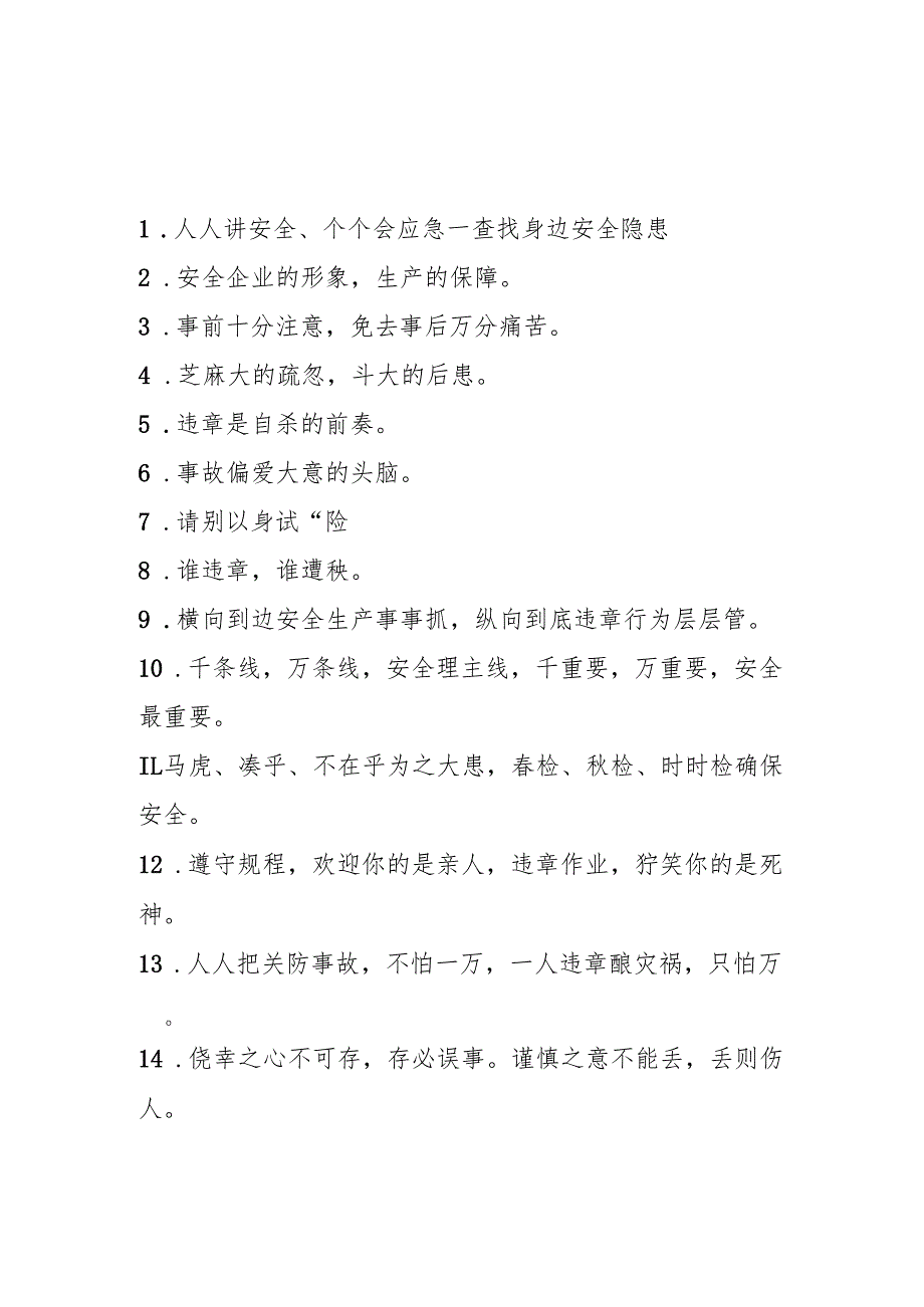 2025年全国安全生产月宣传标语 （合计5份）.docx_第2页
