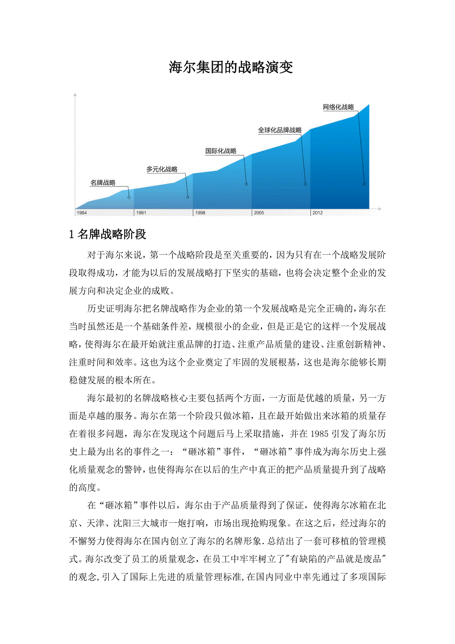 海尔集团的战略演变.doc_第1页