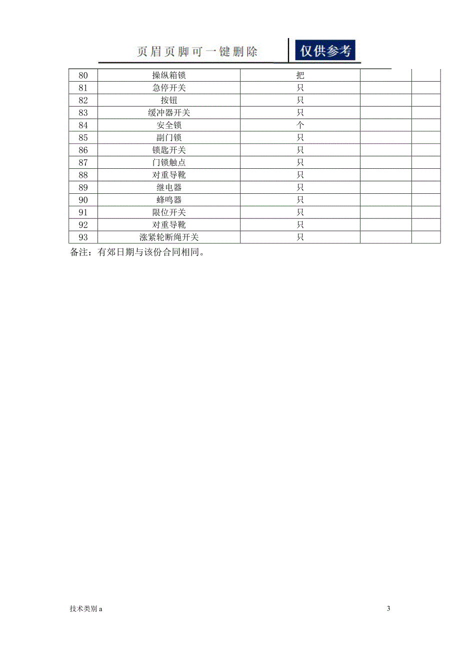 日立电梯常用零配件价格清单务实文章.doc_第3页