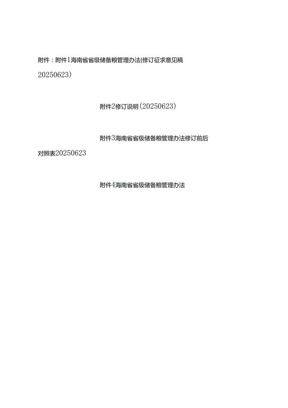 海南省省级储备粮管理办法 (修订征.docx_第1页