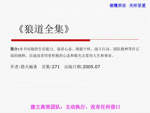 狼道全集PPT课件.ppt
