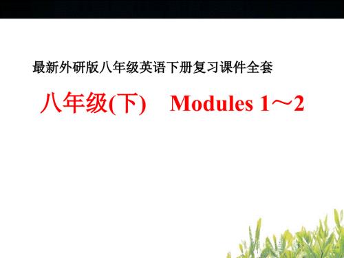 最新外研版八年级英语下册复习课件全套.ppt